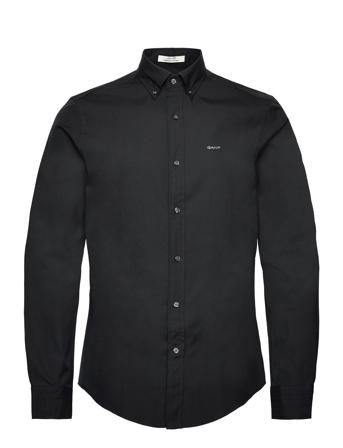 Slim Pinpoint Oxford Shirt Tops Shirts Casual Black GANT