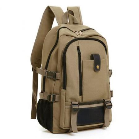 Rygsæk Trendy Moderigtig Mand Kvinders Medium College Studerende Taske Dark khaki large