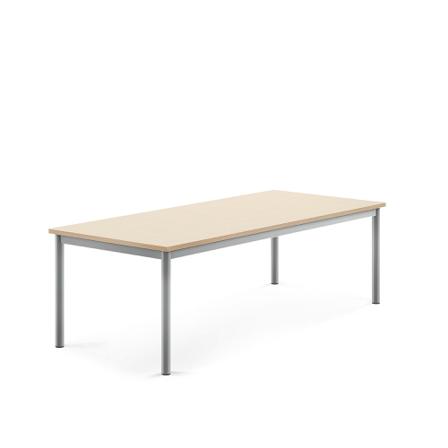 Tisch BORÅS, 1600x700x500 mm, Laminat Birke, alugrau