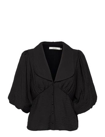Annaliagz Ss Blouse Black Gestuz