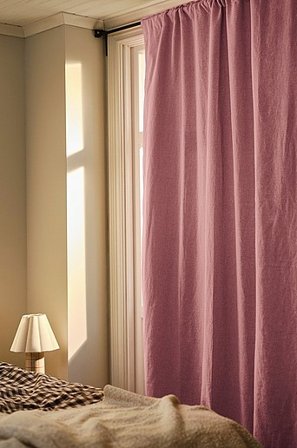 Jotex - Mørklægningsgardin Hør 1 Længde Ekstra Bred Rosa - MELANIE - Køb Mørklægningsgardiner hos Jotex