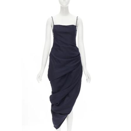 Jacquemus Pre-owned, Pre-owned Wool dresses Blauw, Dames, Maat:M,Cotton