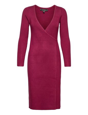 Es Ls Everly Wrap Dress Pink GUESS Jeans