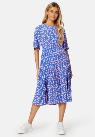 Happy Holly Eloise pleated dress Blue / Patterned Klær