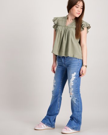 Gina Tricot Young Iconic twisted jeans Blå Jeans Pige - Kids Brand Store