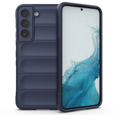 Blødt grebsformet cover til Samsung Galaxy S22 - Blå