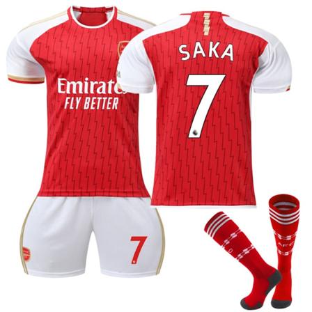 23-24 Arsenal Home Fotballskjorte for barn nr. 7 SAKA / 10-11 years