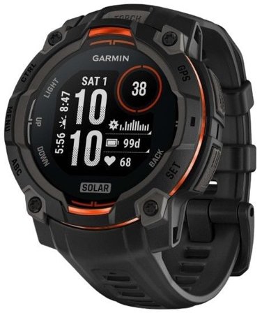 Garmin Instinct 3 45 mm Solar Svart med Svart Armband