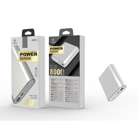 Bärbar Laddning med Powerbank 8000Mah 1A 1Usb