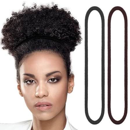 100 stk. Sorte og Brune Ekstra Lange Elastiske Hårbånd til Kvinder med Tykt og Krøllet Hår - Ingen Metalhårbånd, Hår A