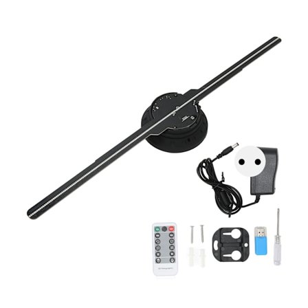 3D Hologram Fan 512x234P 234 LED Perler 16,5in Holografisk Display Reklamemaskine til Festbutik 100‐240V EU Stik