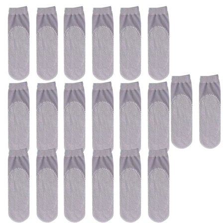 Ankelhøye gjennomsiktige nylonstrømper, myke strømpebukser, 10 par, grå, KLB