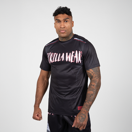 T-shirts Gorilla Wear Clayton T-shirt Sort Rød - Bodyman.dk