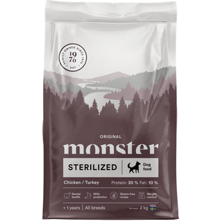 Monster Pet Food - Dog Original Sterilisert kylling/kalkun All Breed 12 kg - Hund - Hundefôr & hundemat - Tørrfôr for hund - ZOO.no