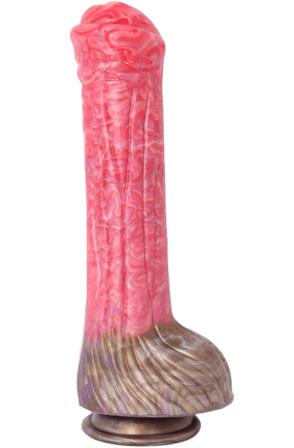 Pink Alien Soft Liquid Silicone Dildo Red 26 cm Dragon dildo - Blushme.se