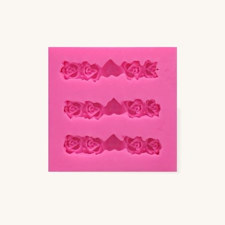 Silikonform Ros Rosor Blomma Pressform Kant Gjutform