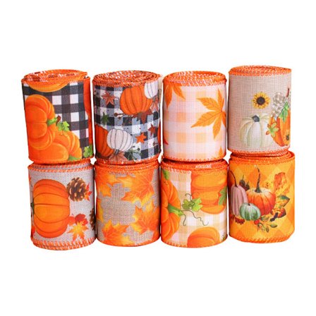 Pumpaband 8 st Höst Lönnband Packband Färgat Band Presentförpackning Dekorativt Band