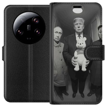 Yhteensopiva Lompakkokotelo Xiaomi Xiaomi 13 Ultra Mustavalkoinen taideteos surrealistisella poliittisella symboliikalla ja odottamattomalla kontrasti