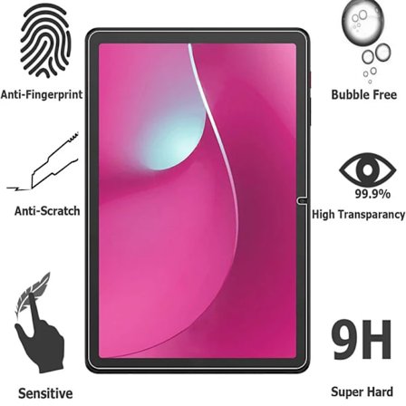 Skærmbeskyttelsesfilm af hærdet glas, anti-splint og buebestandig til T-Mobile Revvl Tab 2 2 stk