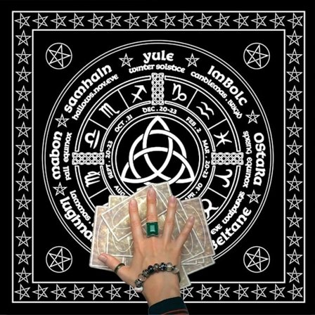 Astrologi Tarots Bord Altarduk Metafysisk brädspelsmatta Pendel spådomar Altare Bordsduk Brädspelskortplatta