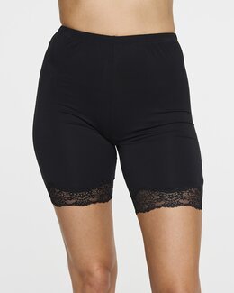 Sykkelbukse med blonde Svart - XL - Damella