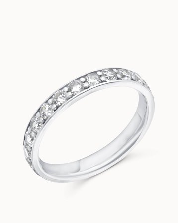 Leoni 18 Karat Platin Natürlich Diamant 2 mm - Verlobungsringe & Trauringe bei Vanbruun