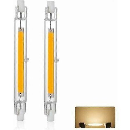 2-pack R7S LED-lampa 118mm 20W Dimbar, Varmvit 3000K 3000LM, Linjär Ersättning J118 300W Halogenlampa