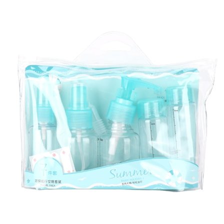 Bärbar flaska kosmetika tom flaska sprayflaska kosmetika underflaska set för resor (blå)