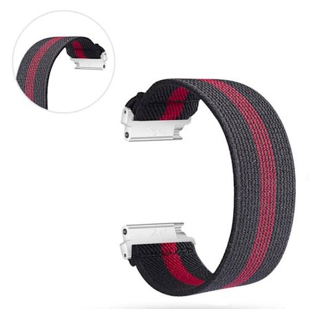 Huawei Watch GT 2 42mm color nylon watch band - Black / Red