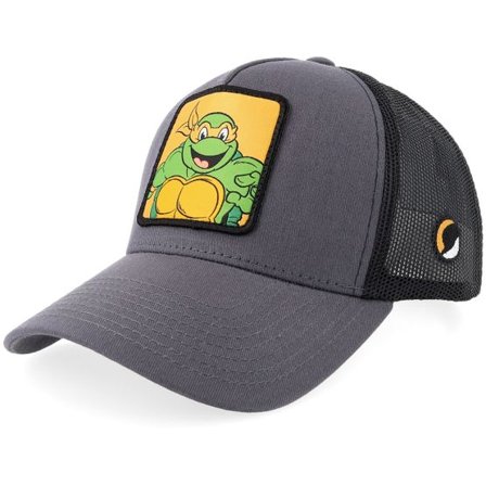 TMNT - Grå trucker Keps - Michelangelo Box Grey/Black A-Frame Trucker @ Hatstore