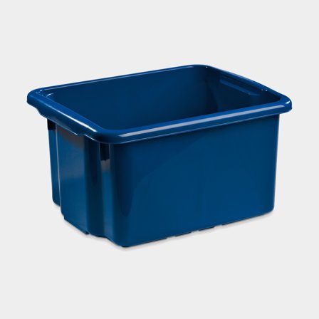Förvaringslåda i plast - Nordiska Plast Nordic, mörkblå, 410 x 330 x 225 mm, 23 liter