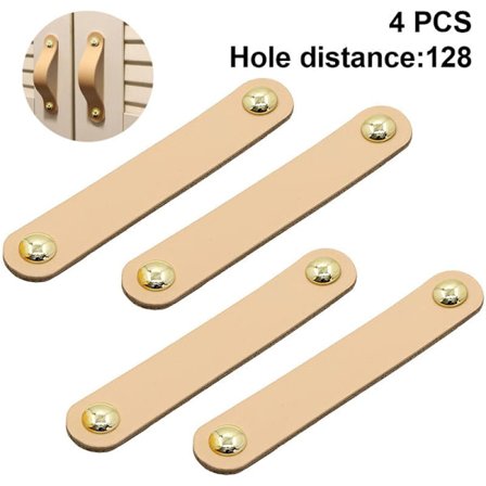 128mm Lådknopp 4st Läder Skåp Draghandtag Modern Skåp