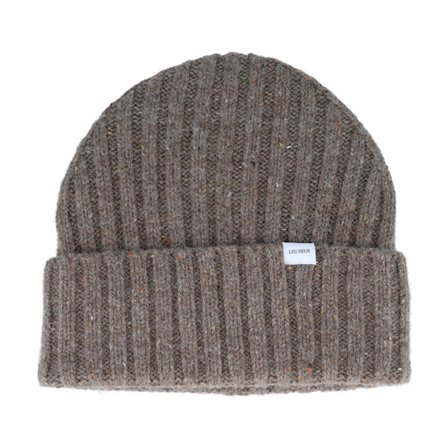 Les Deux - Brown - cuff - Beanie - Wells Fleck Rib Beanie Mountain Grey Brown Cuff - Hatstore