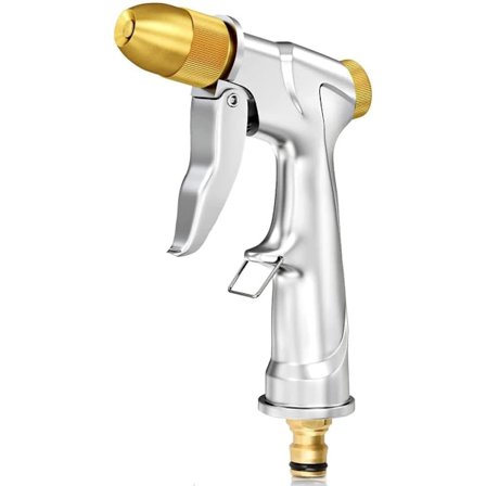 Vandingspistol i metal til havearbejde og bilvask, robust og holdbar