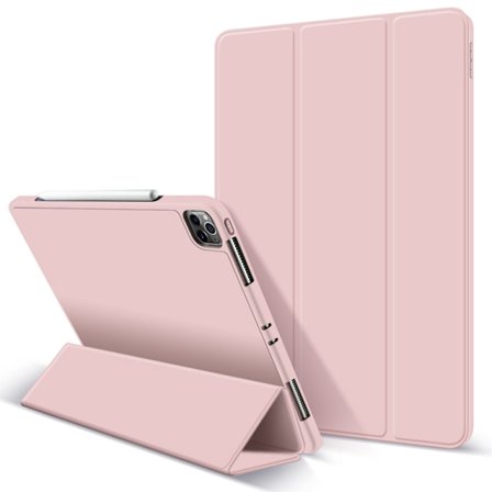 Stilrent skal för iPad 10.2 tum babyrosa silikon mjukt band