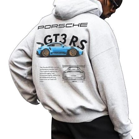 Porsche 911-hettegenser med trykk for menn - Herre- og damemote Color11 3XL