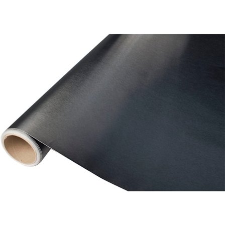 Dekorplast / Möbelfolie - Borstad Metall Svart - 1,52x30m