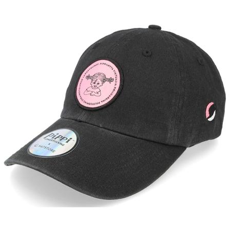 Pippi Langstrumpf - Schwarz unconstructed Cap - "Pippilotta Black/Pink Dad Cap / Unconstructed " @ Hatstore
