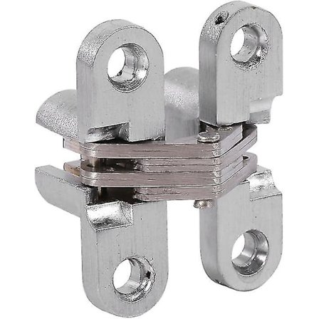 Legering usynlig sammenleggbar dør usynlig kryss usynlig hengsling for møbler maskinvare sammenleggbar dør (43,7 mm)