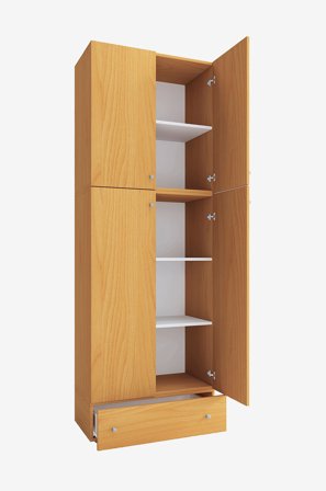 VCM - Vcm Garderob Lona Xxl gångjärnsdörrar - Med låda - Beige - Skåp - Från Homeroom