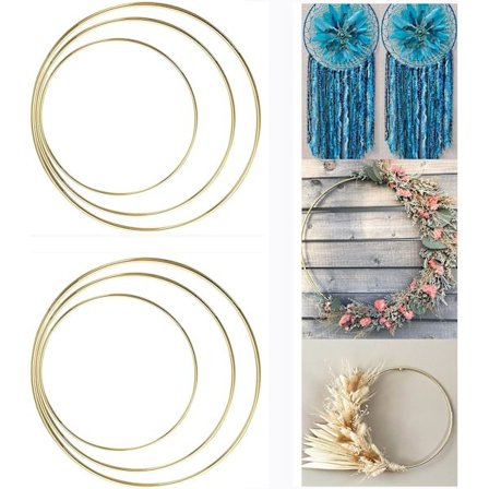 6-pak 30/25/20 cm Gyldne Metalguirlander til Bryllup DIY Drømmeindretning