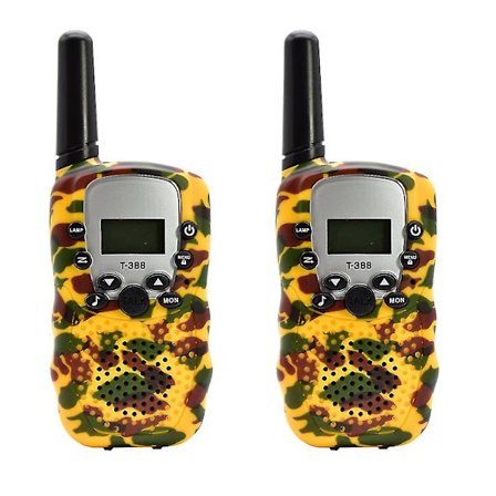 2 stk. Børne Camouflage Walkie Talkie Mobil Håndholdt Transceiver Højlys Telefon Radio Intercom 3km Mini Legetøj Gave Dreng Pige