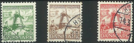 Danmark - AFA 236-38 stemplet
