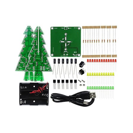 DIY Julgran Lödningsprojekt, 3D Julgran LED Kit DIY Elektronisk Kit Lödning Som