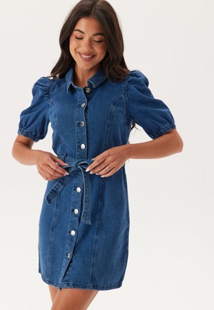 ONLY-Onlvibbe Ss Belt Dnm Dress-XS