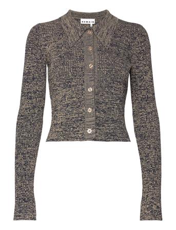 Firm Rib Fitted Cardigan Stickad Tröja Cardigan Grå REMAIN Birger Christensen