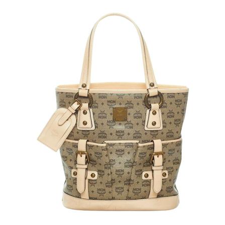 MCM Pre-owned, Handbags Beige, Dames, Maat:ONE Size