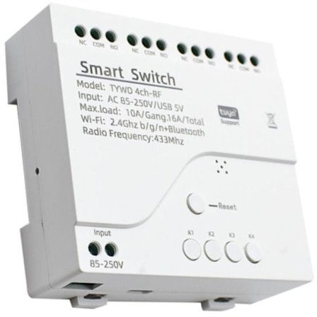 Smart Wifi Motor Switch Module 433 Fjernbetjening Relæ, AC85-250V