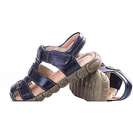 Unisex barnesandaler i mykt skinn med lukket tå