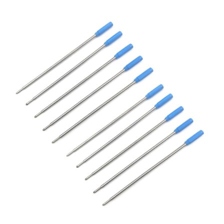 Blekkpatroner (10 stk) Erstatningskulepennpatroner, 1 mm medium spiss - Svart/Blå